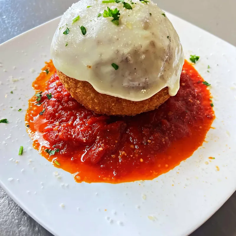 Rice ball parmigiana